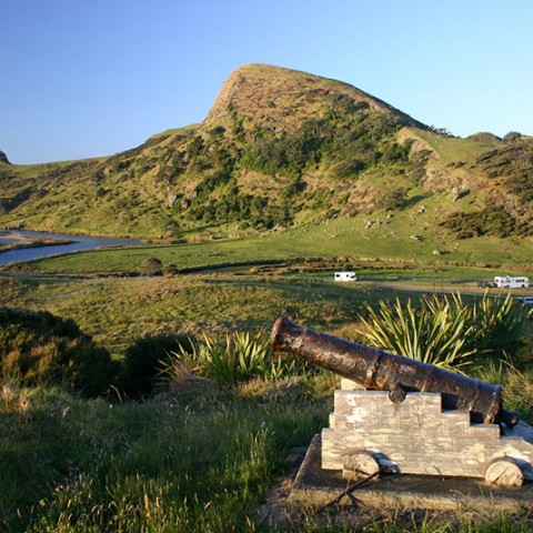 Spirits-Bay-Kapowairua-With-Its-Cannon-And-Little-Cemetry-In-New-Zealand